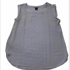 Loft Light Blue Cap-Sleeve Chiffon Top - Loft